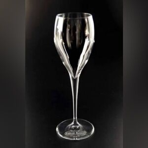 Laurent Perrier Champagne Flutes White Etched Logo on base Set of Four